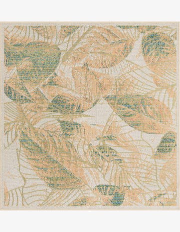 Ivory Easy-Clean Baja Indoor / Outdoor Square Rug