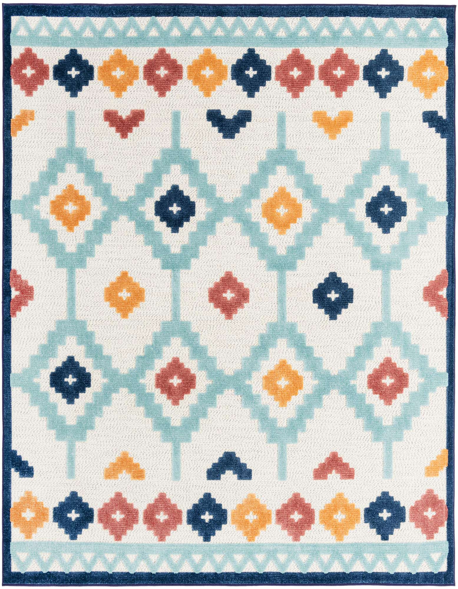 7' 10 x 7' 10 Easy-Clean Belize Indoor / Outdoor Square Rug