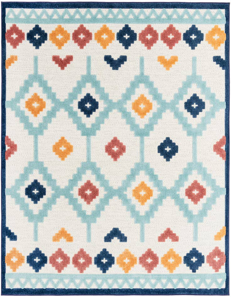 Detail image of 7' 10 x 7' 10 Easy-Clean Belize Indoor / Outdoor Square Rug