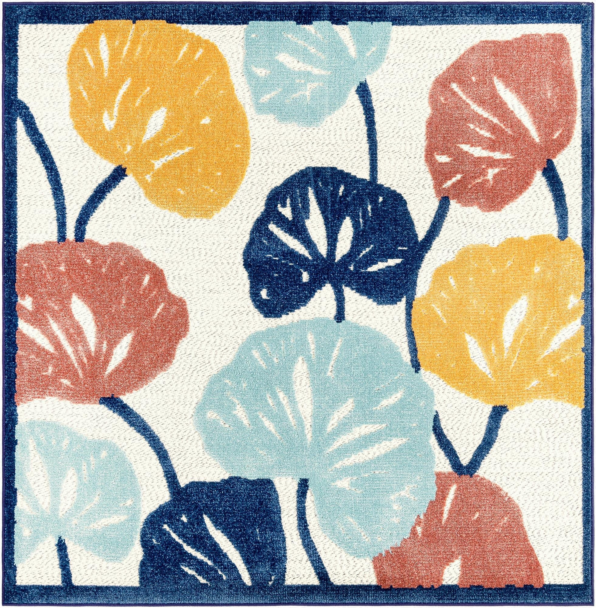 5' 3 x 5' 3  Washable Belize Indoor / Outdoor Square Rug