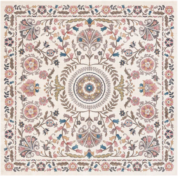 Detail image of 8' x 8' Blossom Square Rug