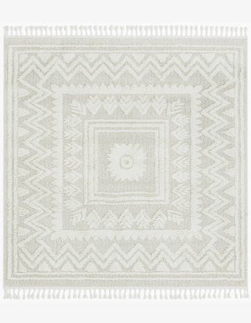 Ivory Boho Square Rug