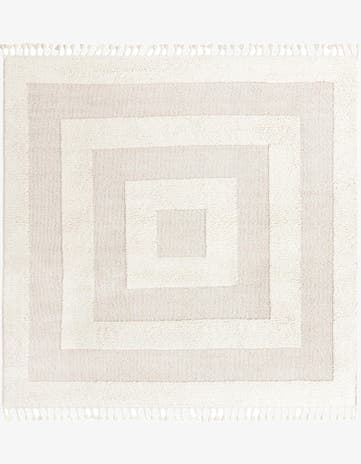 Ivory Boho Square Rug