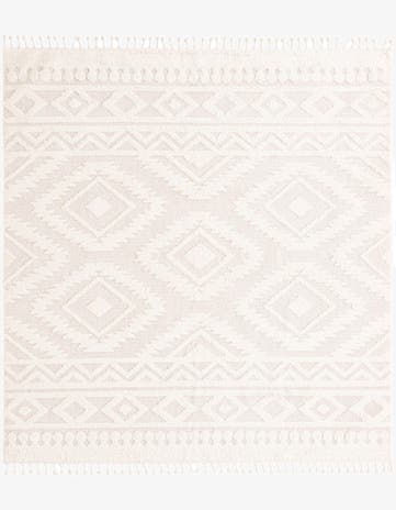 Ivory Boho Square Rug