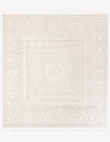 Ivory Boho Square Rug