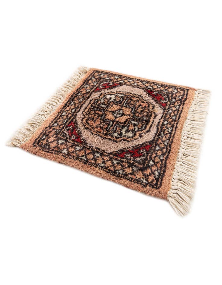 Detail image of 1' x 1' Hand Knotted Bokhara Wool Square Rug