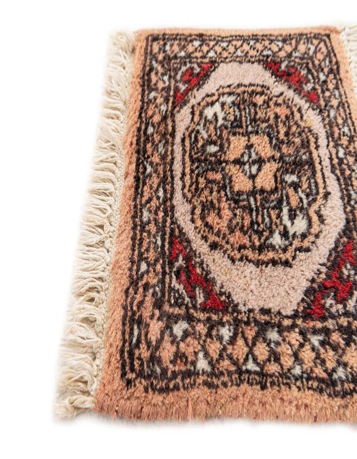 Detail image of 1' x 1' Hand Knotted Bokhara Wool Square Rug