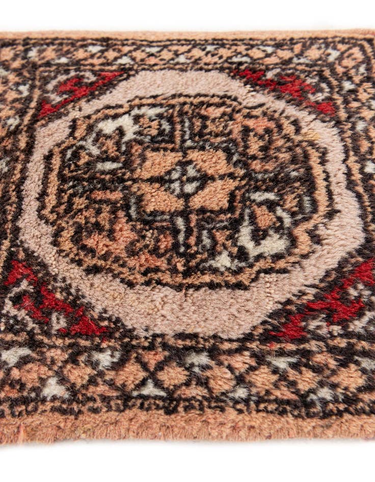 Detail image of 1' x 1' Hand Knotted Bokhara Wool Square Rug