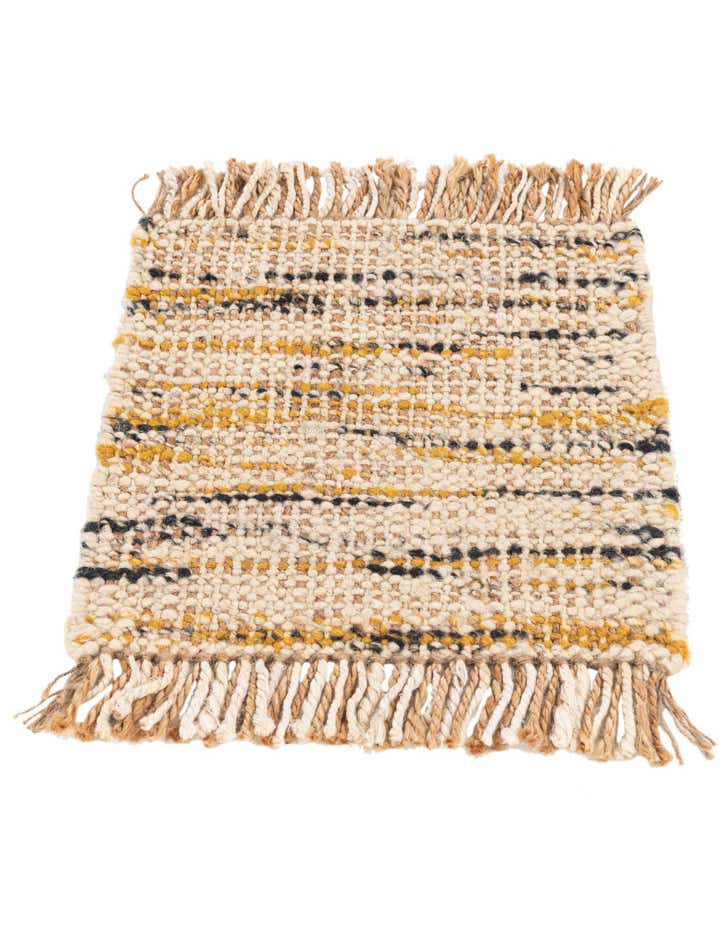 1' 7 x 1' 7 Handmade Braided Jute Square Rug