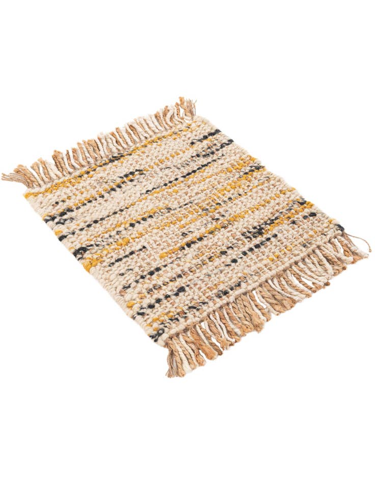 Detail image of 1' 7 x 1' 7  Hand Braided Jute Square Rug