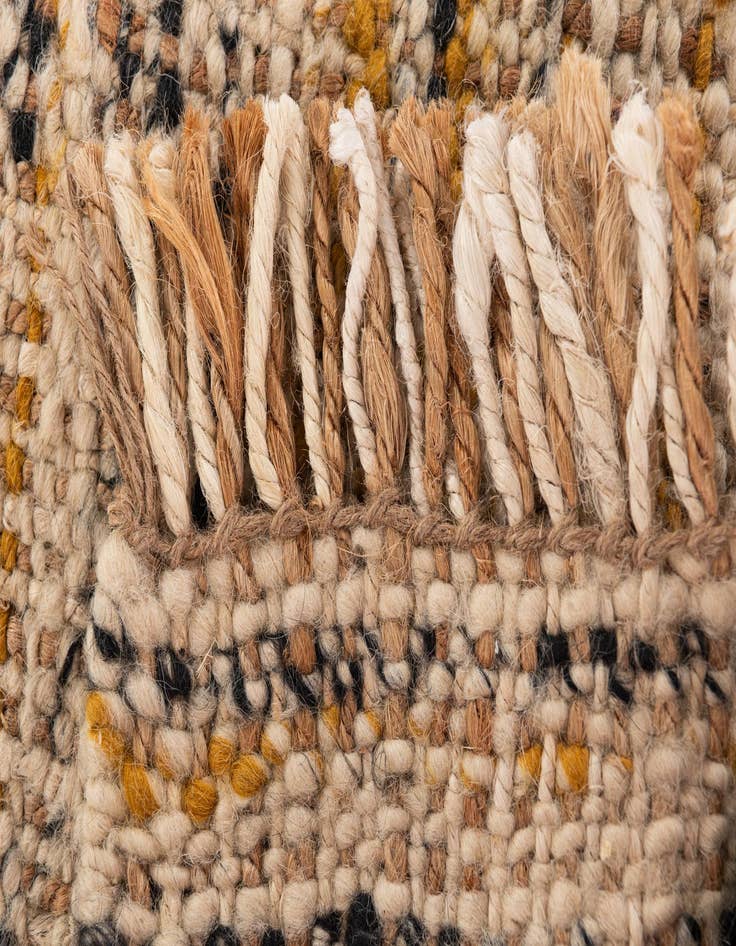Detail image of 1' 7 x 1' 7  Hand Braided Jute Square Rug