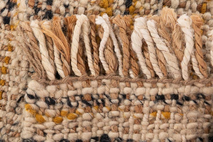 Detail image of 1' 7 x 1' 7 Handmade Braided Jute Square Rug