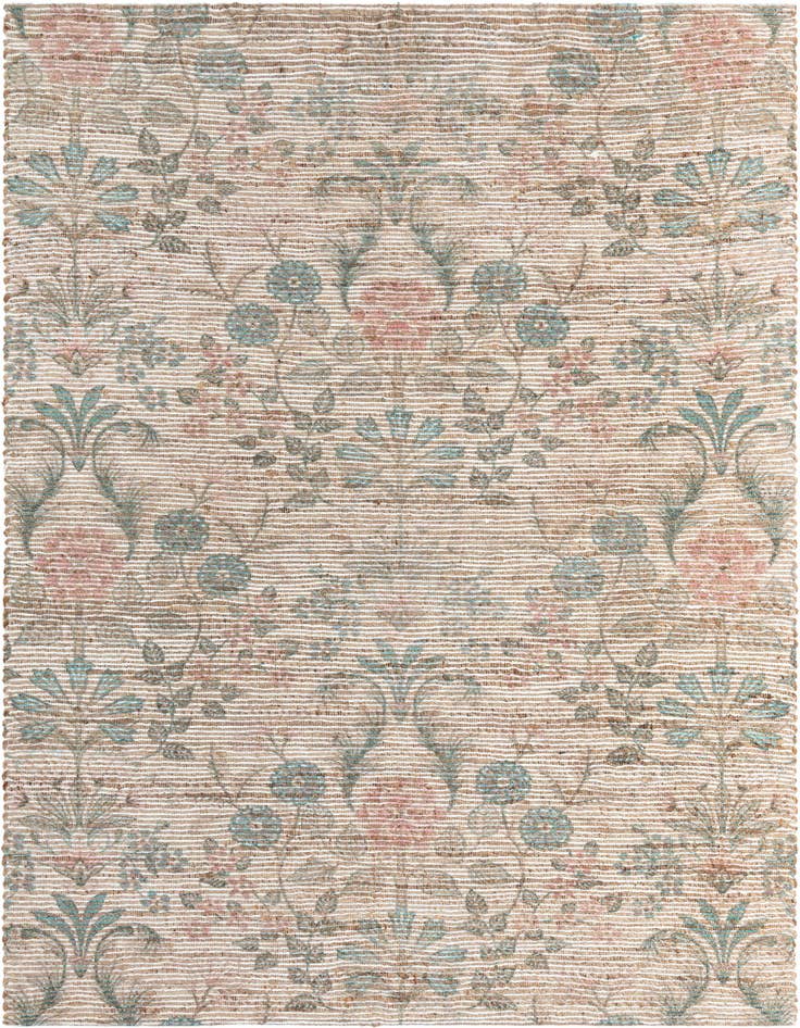 Detail image of 7' 10 x 7' 10 Hand Woven Chenille Jute Square Rug