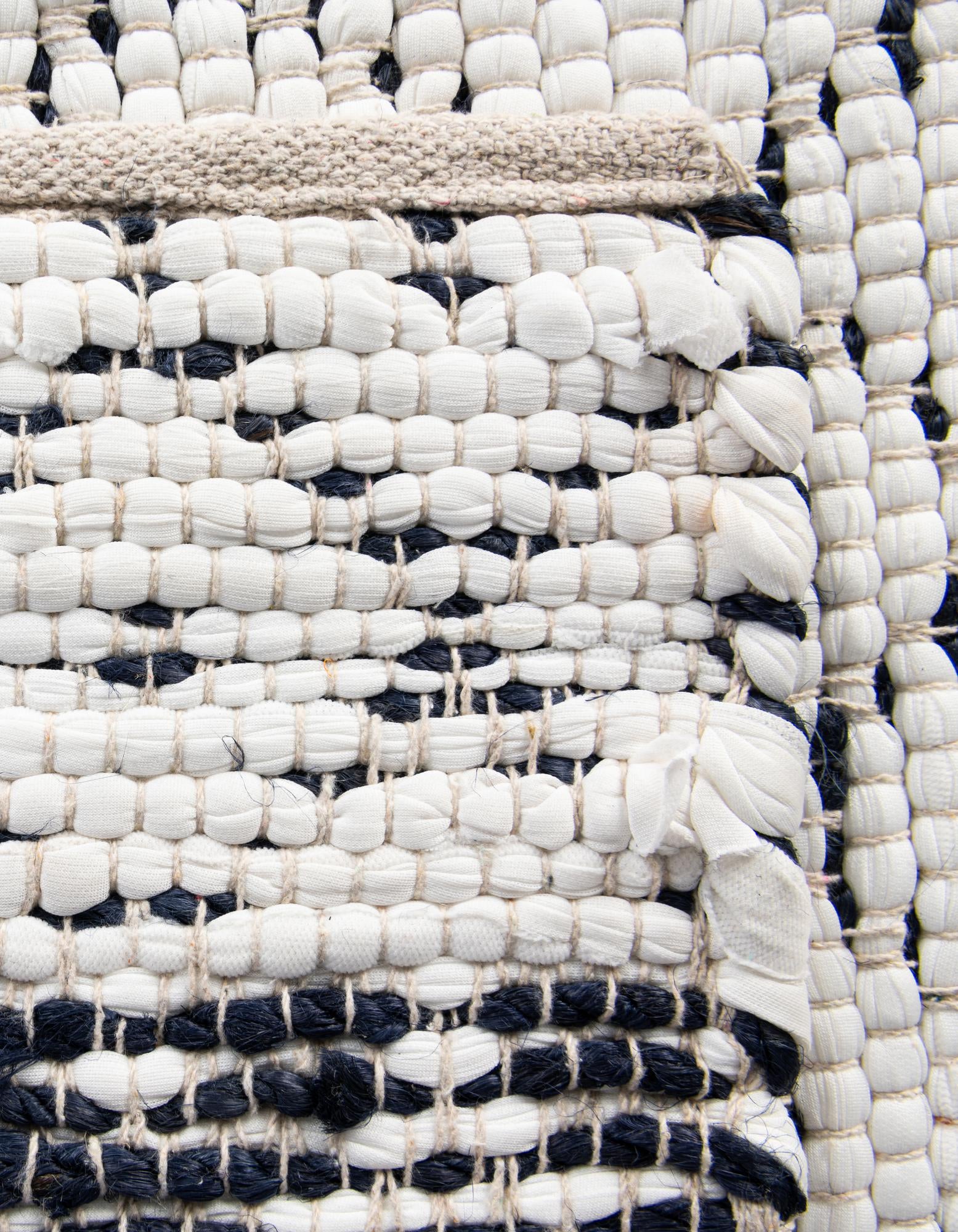10' x 10' Hand Woven Chindi Trellis Square Rug