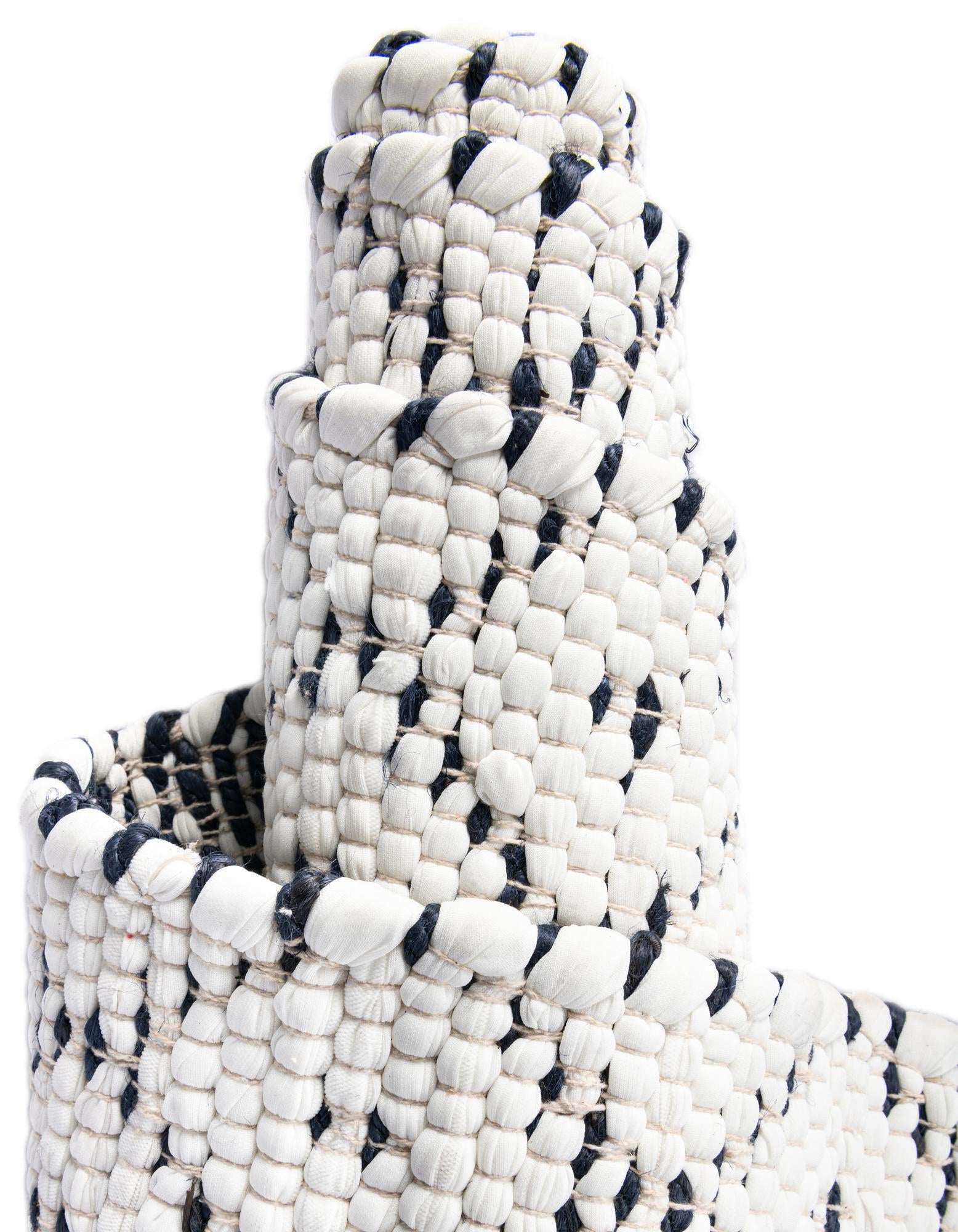 10' x 10' Hand Woven Chindi Trellis Square Rug