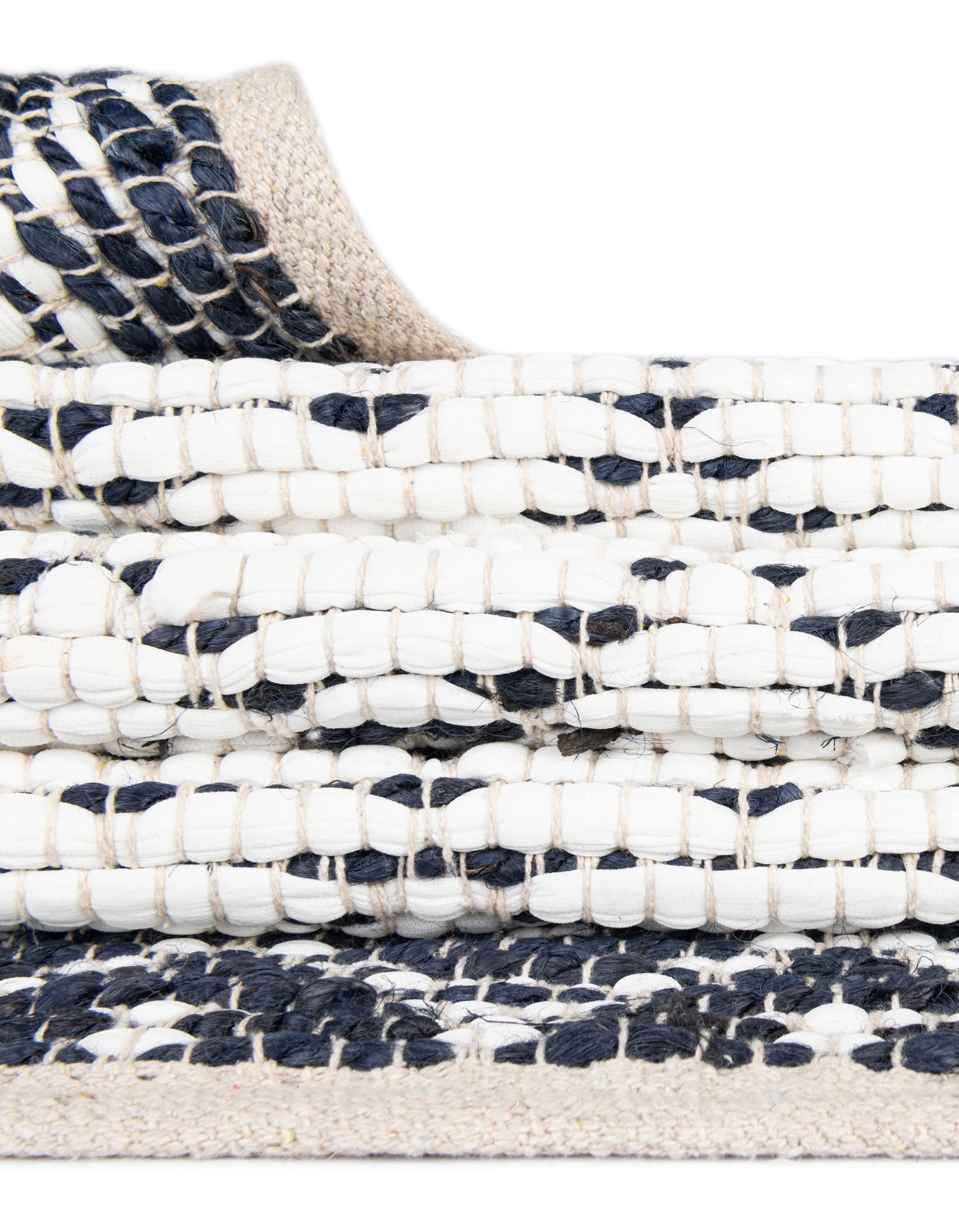 10' x 10' Hand Woven Chindi Trellis Square Rug