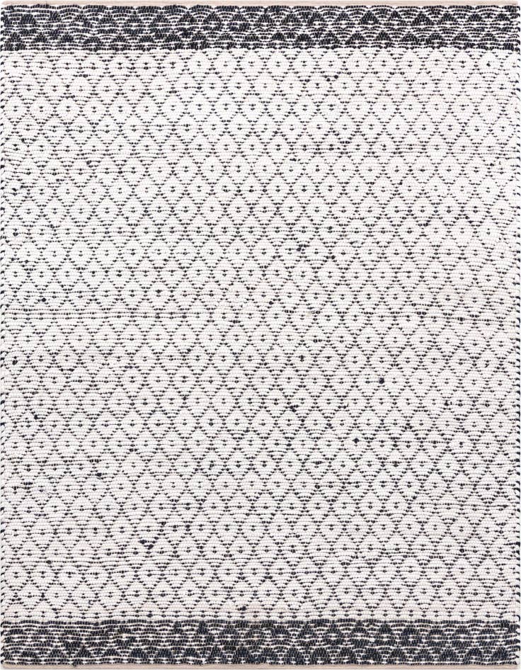 Detail image of 8' x 8' Hand Woven Chindi Trellis Square Rug