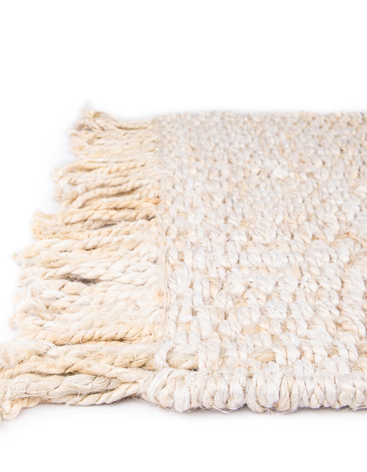 10' x 10' Hand Woven Chunky Jute Square Rug