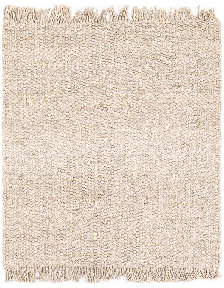Detail image of 5' 1 x 5' 1 Hand Woven Chunky Jute Square Rug