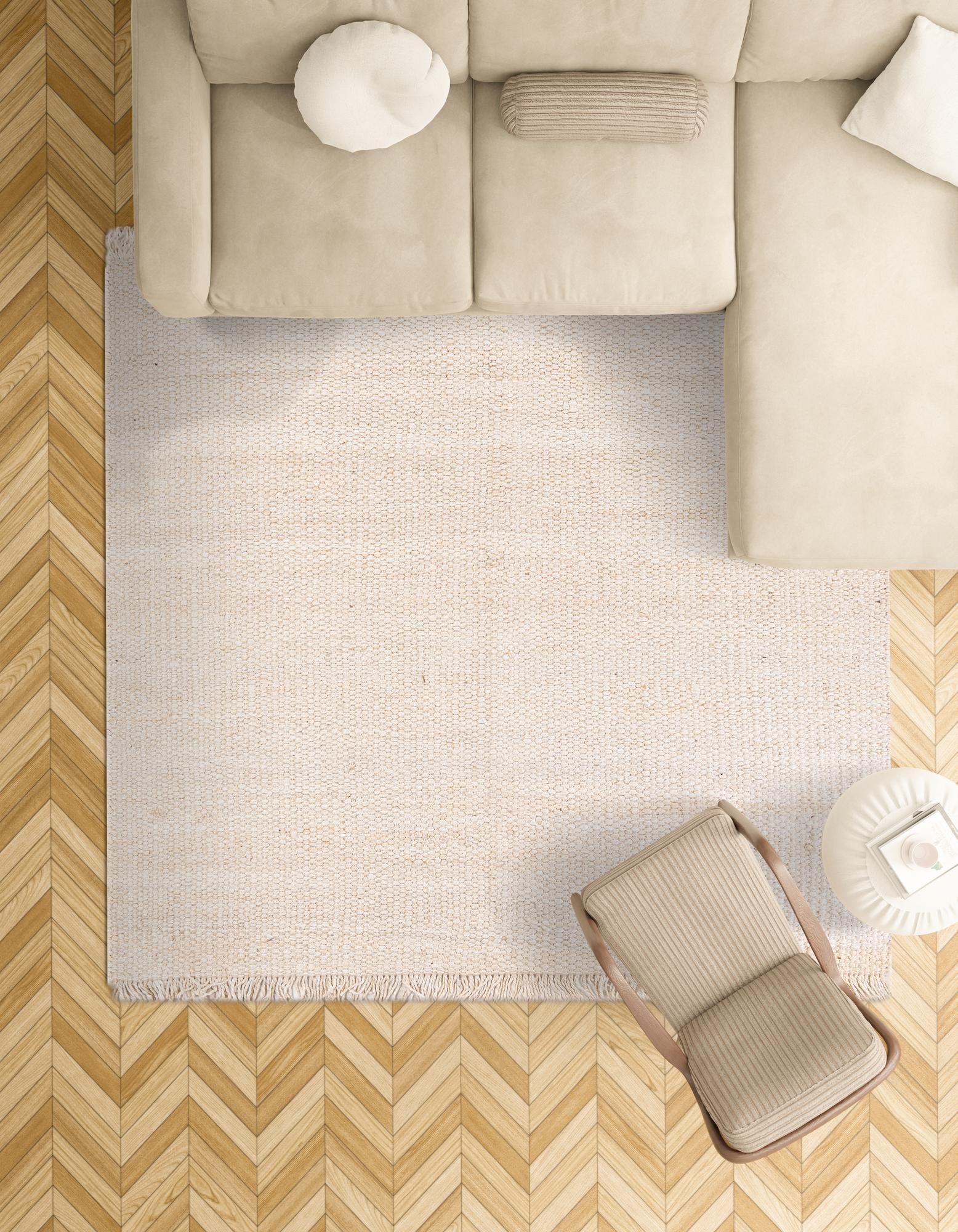 10' x 10' Hand Woven Chunky Jute Square Rug