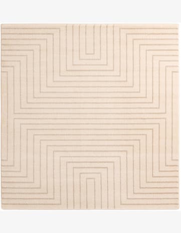Ivory Contour Square Rug