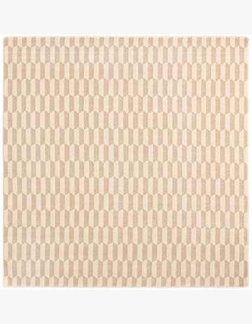 Ivory Contour Square Rug