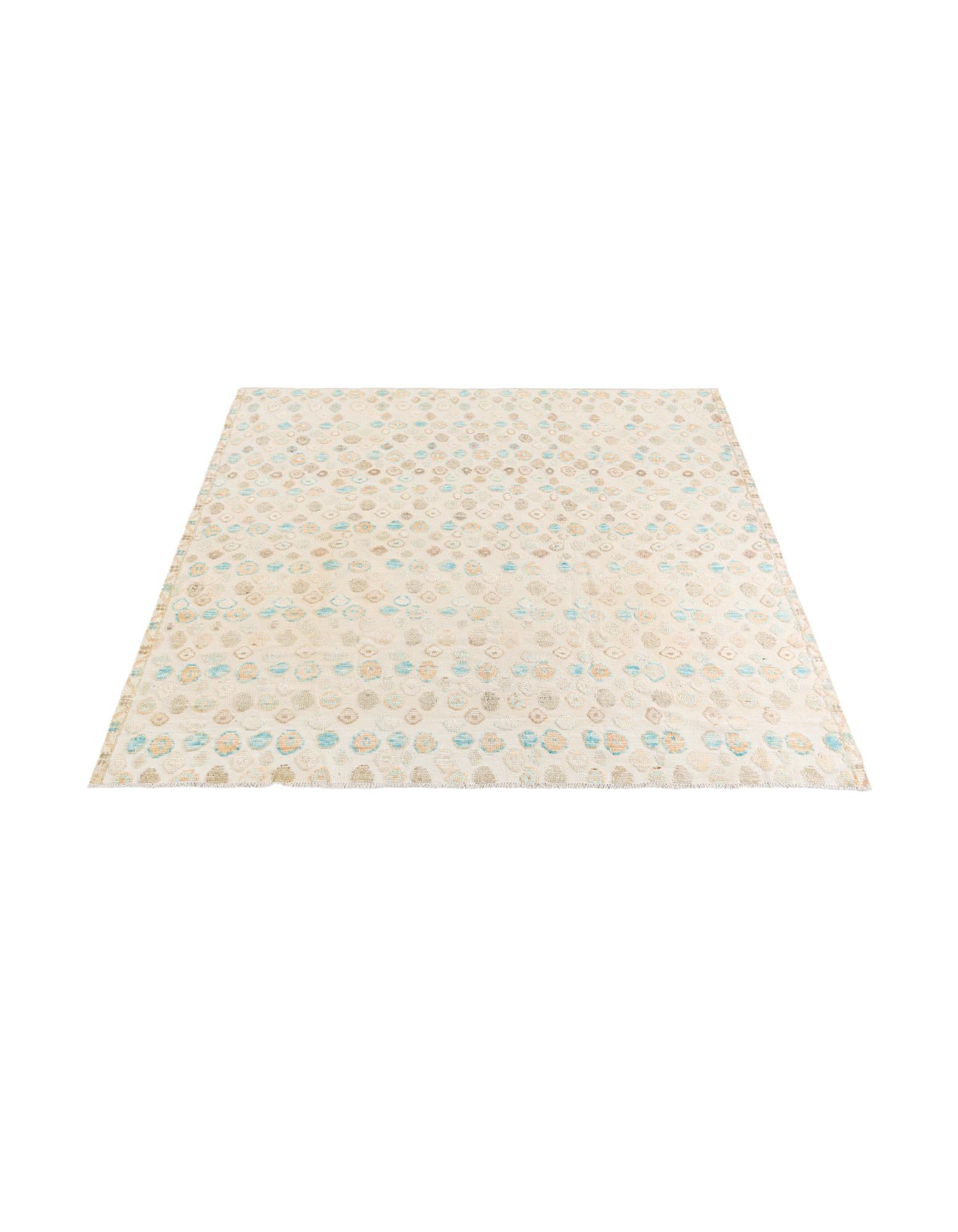 8' 8 x 8' 10 Hand Knotted Darya Wool Square Rug