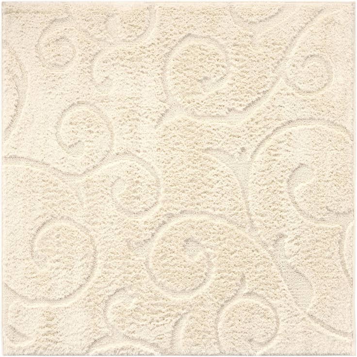 Detailansicht von 155cm x 155cm Floral Shag Quadrat Teppich