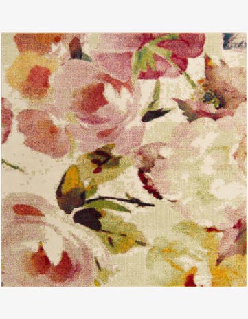 Ivory Florence Square Rug