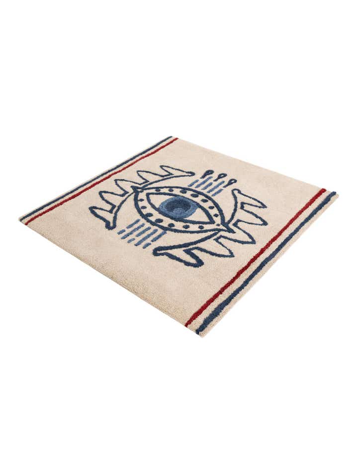 4' 1 x 4' 1 Handtufted Wool Square Rug