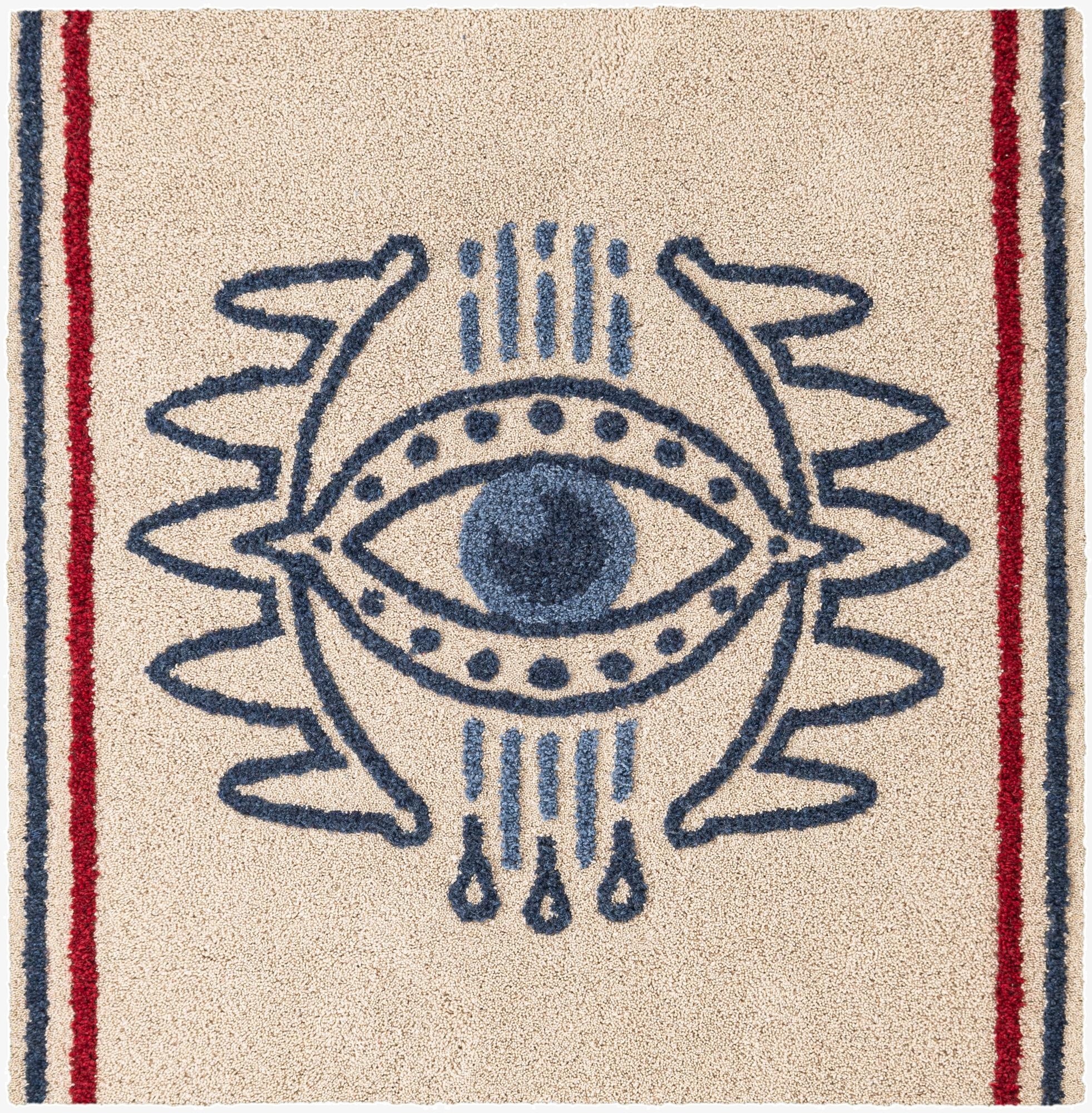 6' 1 x 6' 1 Handtufted Wool Square Rug