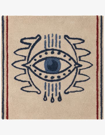 4' 1 x 4' 1 Handtufted Wool Square Rug