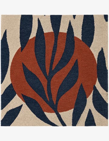 Ivory Handtufted Wool Square Rug