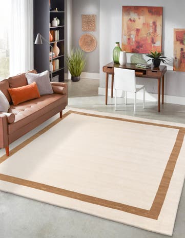 10' x 10' Jill Zarin Border Wool Square Rug