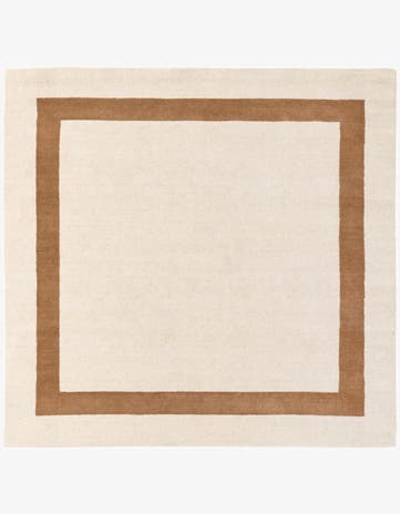 Ivory Jill Zarin Border Wool Square Rug