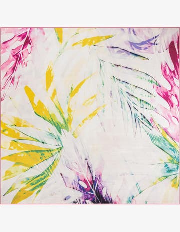 Ivory Easy-Clean Jill Zarin Caribbean Indoor / Outdoor Square Rug