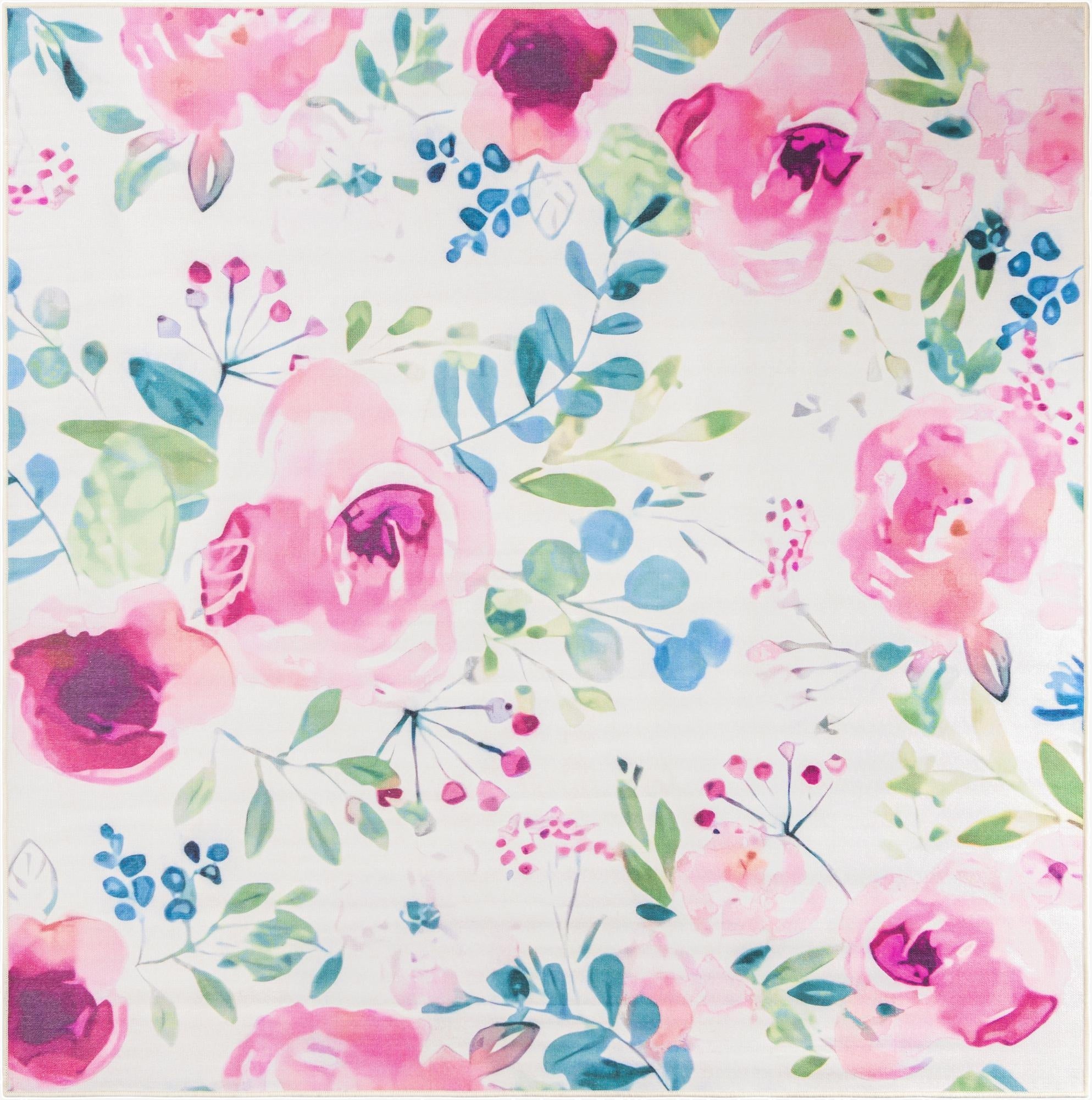 7' 10 x 7' 10 Washable Jill Zarin Caribbean Indoor / Outdoor Square Rug