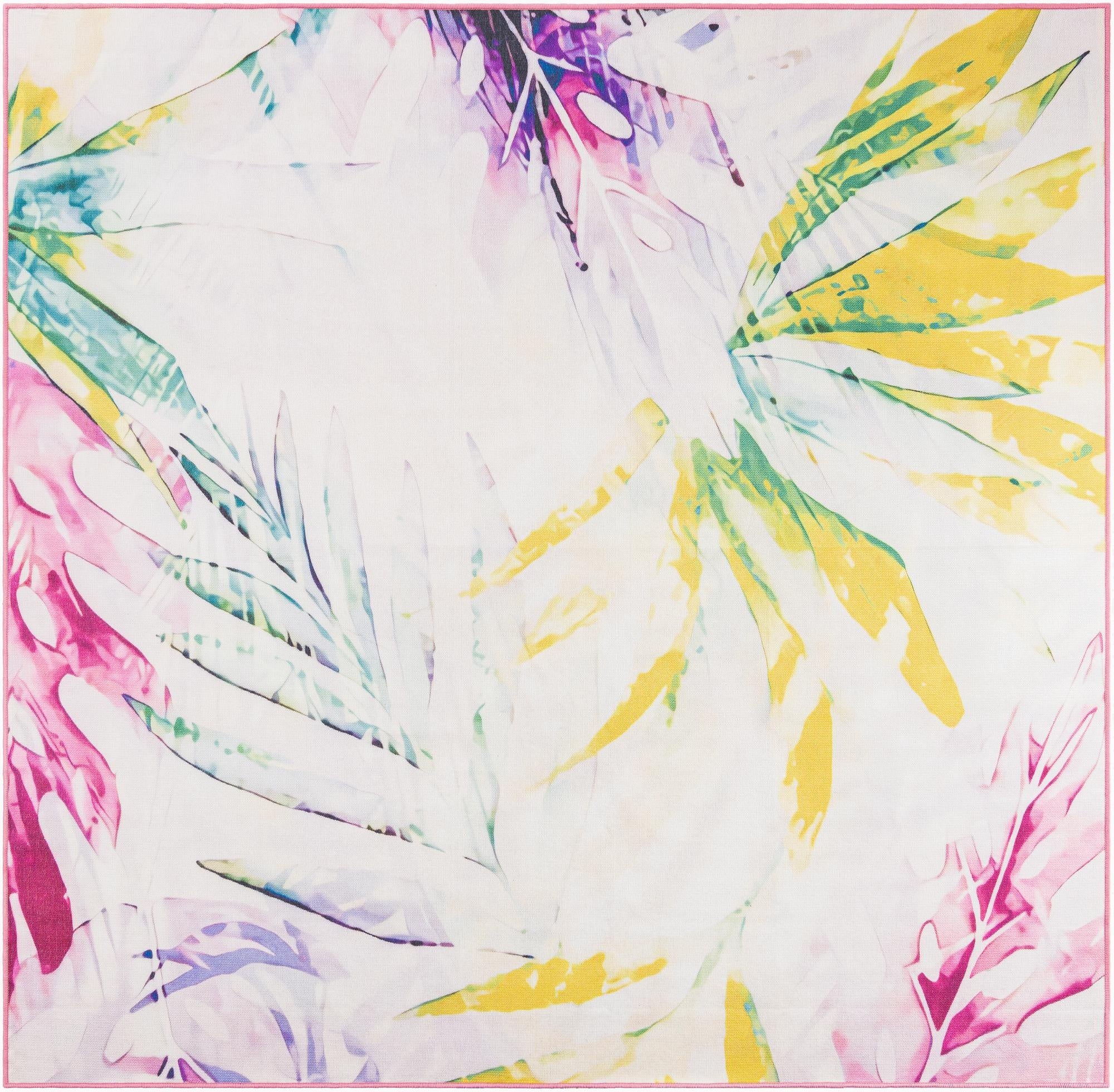 7' 10 x 7' 10  Washable Jill Zarin Caribbean Indoor / Outdoor Square Rug