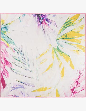 Ivory Easy-Clean Jill Zarin Caribbean Indoor / Outdoor Square Rug