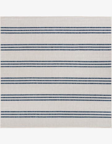 Ivory Easy-Clean Jill Zarin Anguilla Indoor / Outdoor Square Rug