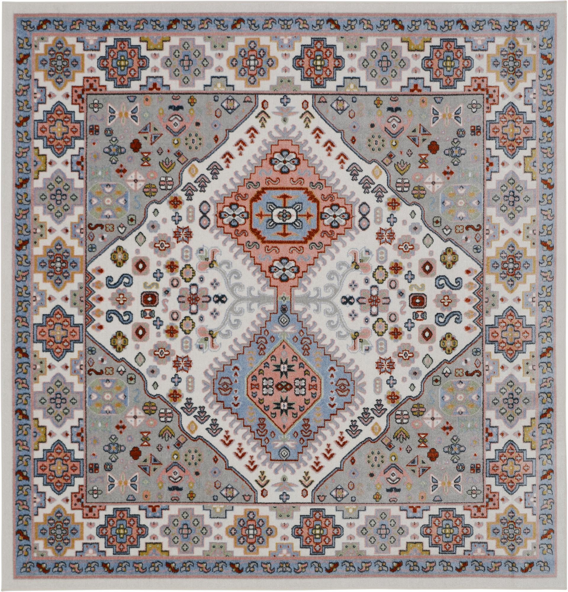 7' 10 x 7' 10 Kamala Washable Square Rug