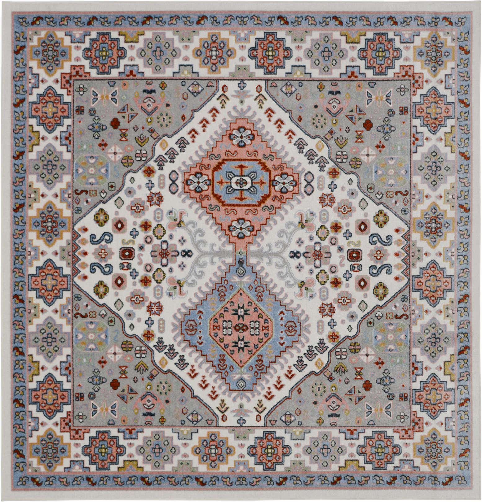 7' 10 x 7' 10 Kamala Washable Square Rug