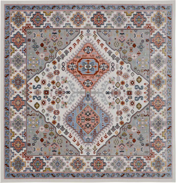7' 10 x 7' 10 Kamala Washable Square Rug