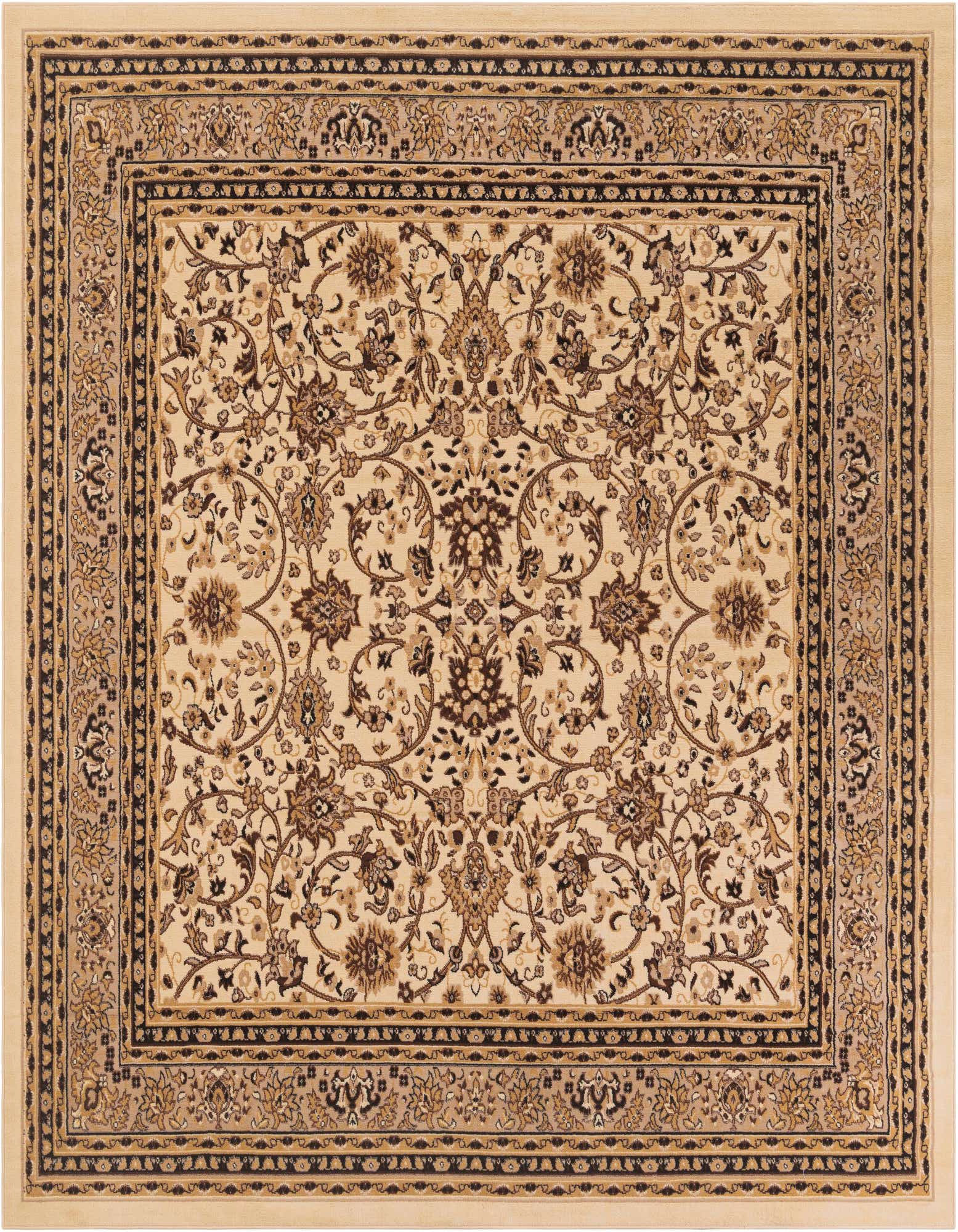 10' x 10' Kashan Design Square Rug