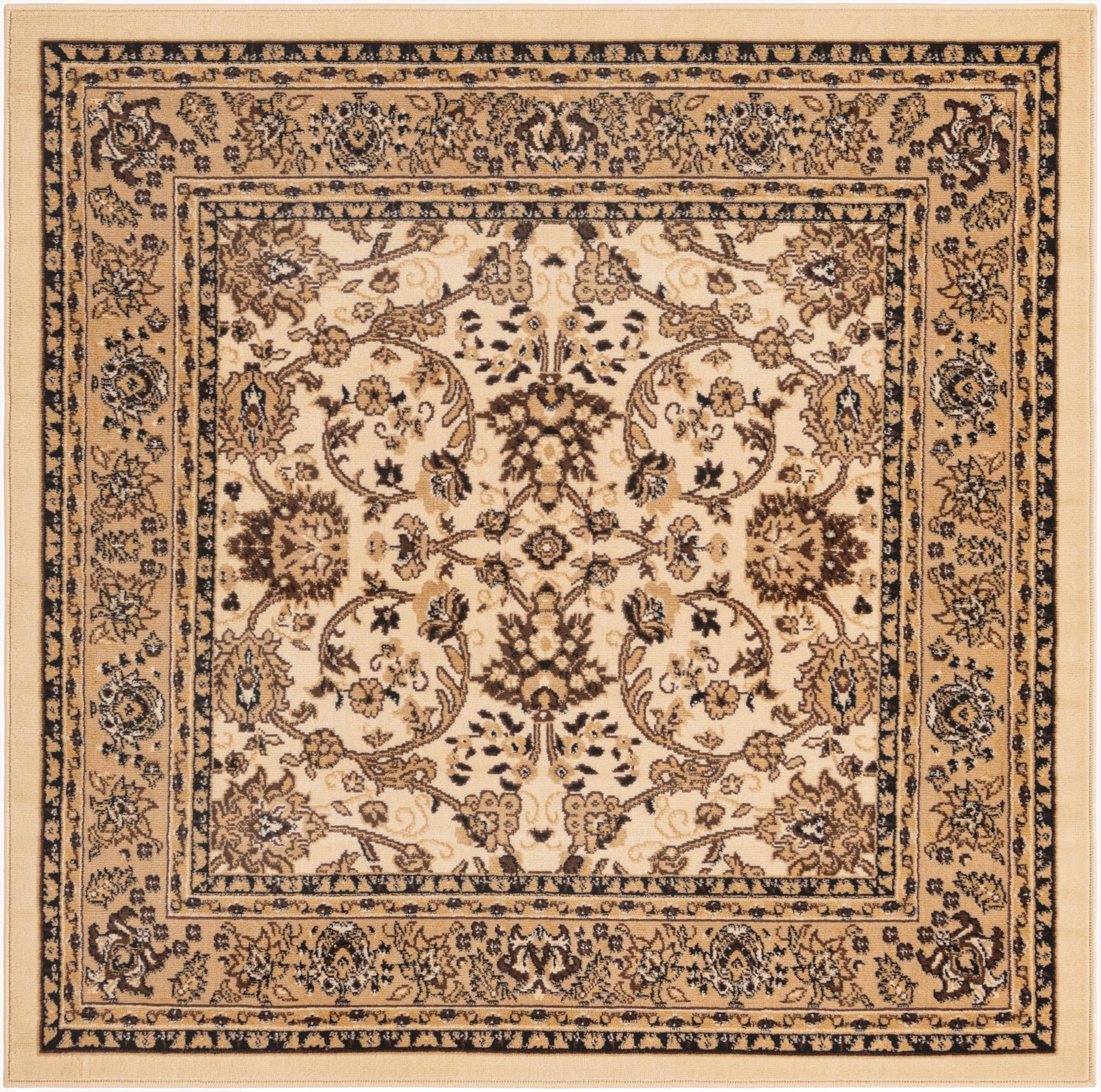5' 3 x 5' 3 Kashan Design Square Rug