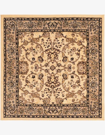 4' x 4' Kashan Design Square Rug