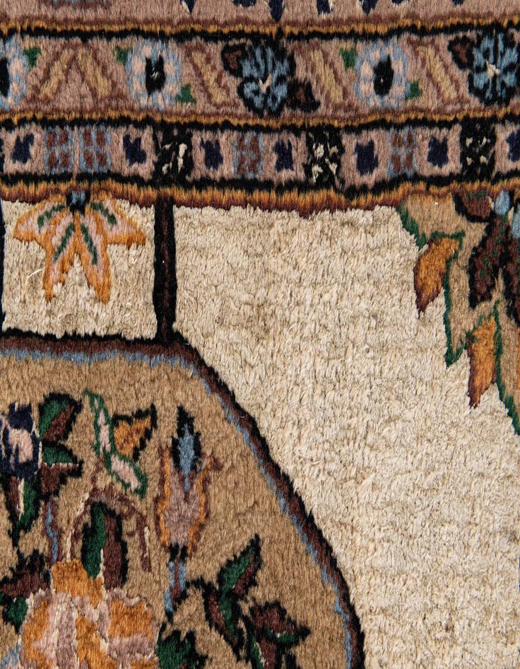 Detail image of 2' 11 x 3'  Hand Knotted Kashmir Oriental Square Rug