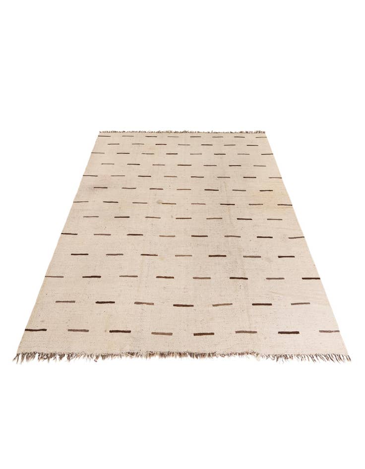 Detail image of 7' 9 x 8' 10 Hand Woven Kilim Dhurrie Wool Square Rug