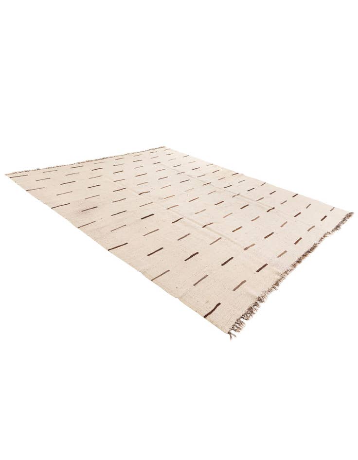 Detail image of 7' 9 x 8' 10 Hand Woven Kilim Dhurrie Wool Square Rug