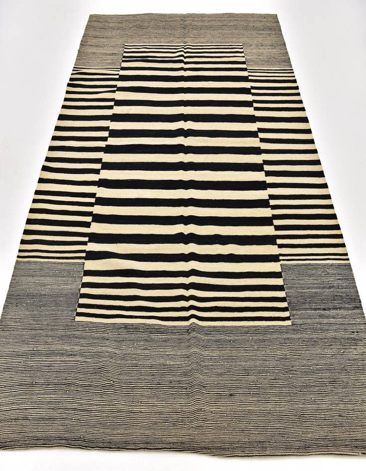 Detail image of 6' x 7' 8  Hand Woven Kilim Modern Wool Square Rug